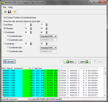 Seismap UKOOA/SEG-P1 import