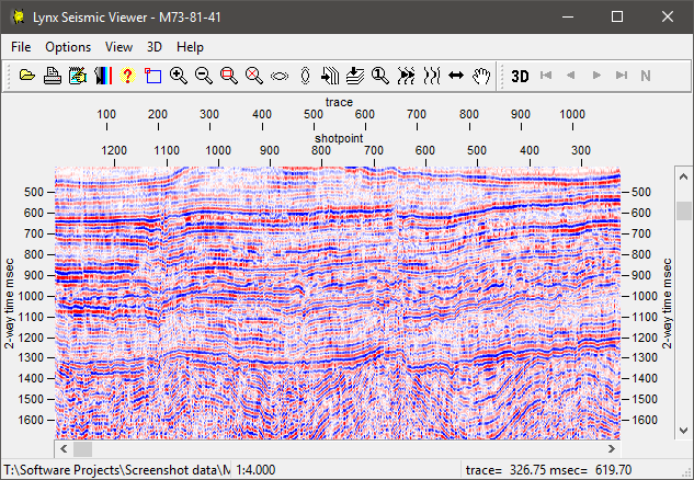 Seisview colour screenshot